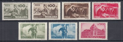 ROMANIA 1945 LP 174 MUNCA PTT SERIE MNH foto