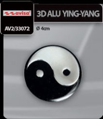 AUTOCOLANT 3D CROM ALU YING-YANG 13 - A3C2571 foto