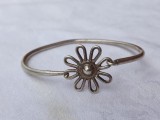 Argint BRATARA FLOARE etnic TRIBALA vintage VECHE de efect SPLENDIDA patina MINUNATA unica