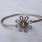 argint BRATARA cu MARGARETA de efect SPLENDIDA patina MINUNATA executata MANUAL