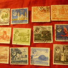 Serie mica Trinidad Tobago 1960 , R. Elisabeta II ,motive locale ,12val. stamp