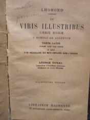 Lhomond - De viris illustribus urbis romae a romulo ad augustun (Editia: 1929) foto