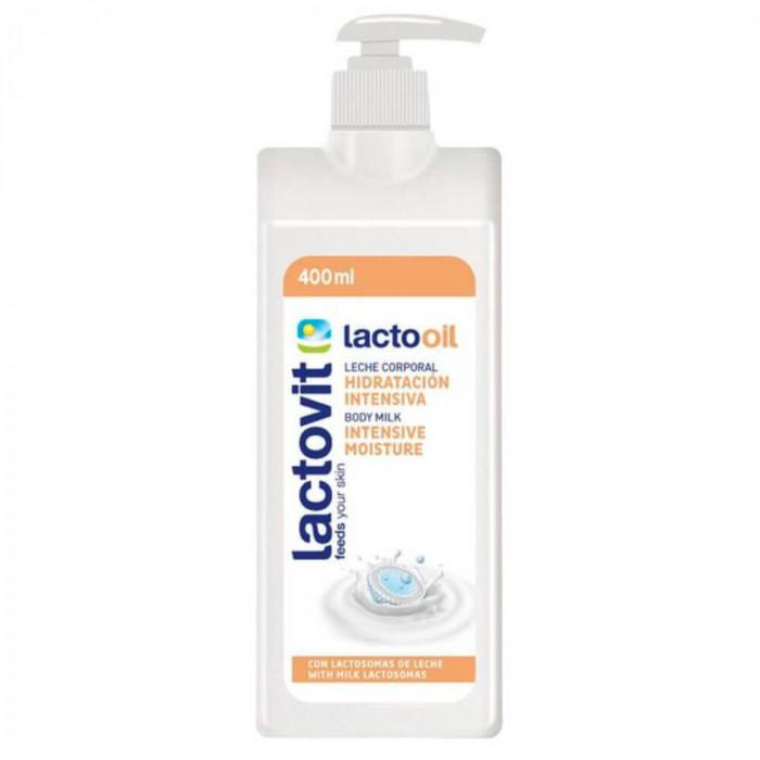 Lotiune de Corp Hidratanta Lactovit Lacto Oil, 400 ml, Lotiune Piele Uscata Lactovit Lacto Oil, Produse Ingrijire Corp, Lotiuni Hidratante Piele Uscat