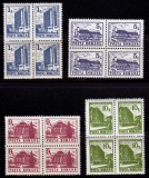 RO 1991 LP 1257 a &quot;Hoteluri si cabane ( I )&quot; , bloc de 4 , MNH