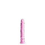 Dildo Realist Glossy din Sticla Ultra Rezistenta, Roz, 16.5 cm