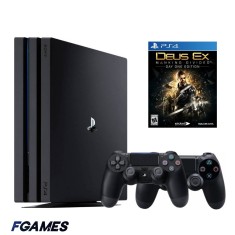 Consola Sony Playstation 4 Pro Ps4 1tb + Doua Controllere + Deus Ex: Mankind Divided PlayStation 4, Second-Hand