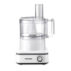 Robot de bucatarie Heinner FineGourmet, 1000 W, 6 viteze+pulse, bol 2.3L, lame inox, 3 lame feliere, Alb