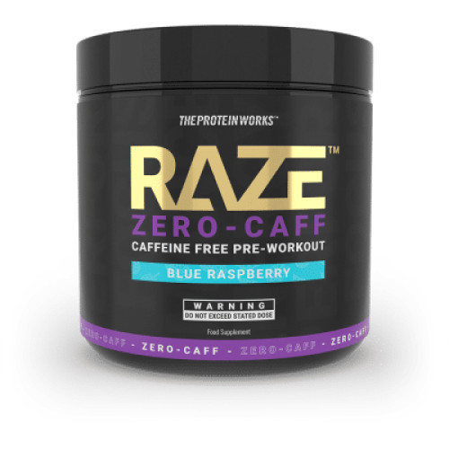 Raze Zero-Caff, The Protein Works, 360 g, blue raspberry