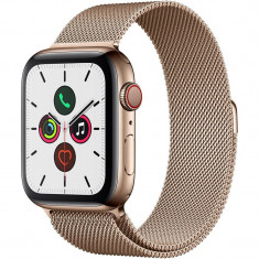 Smartwatch Apple Watch Series 5 GPS Cellular 44mm Gold Stainless Steel Case Gold Milanese Loop foto
