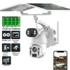 Camera de Supraveghere cu Panou Solar ,PTZ 4G, TSS-Q5M-A, cu Doua Lentile 3MP/3MP, IR 20m ,Detectia Miscarii, Slot Card ,App Ubox