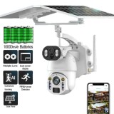 Camera de Supraveghere cu Panou Solar ,PTZ 4G, TSS-Q5M-A, cu Doua Lentile 3MP/3MP, IR 20m ,Detectia Miscarii, Slot Card ,App Ubox