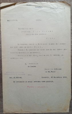 Document numire in functia de paroh in enoria Rosa, Cernauti, 1936 foto