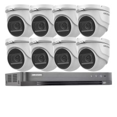 Sistem supraveghere Hikvision basic 8 camere 4 in 1, 8MP, IR 30m, DVR 8 canale 4K, 8MP Hikvision SafetyGuard Surveillance foto
