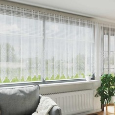 vidaXL Perdele cu perdele Altele Alb 400 x 160 cm Poliester