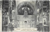 CP740N Sinaia, Interiorul Bisericei de la Monastire, Vedere spre Altar, carte poștală