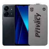 Folie de Protectie pentru Xiaomi Poco C65, TEO, Sticla Securizata ESD Antistatica, Super-X Privacy OG, Margini Negre, 0.30 mm, Transparent Inchis