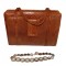 Poseta vintage anii 60 , piele stantata, ecologica ,colier nou cadou