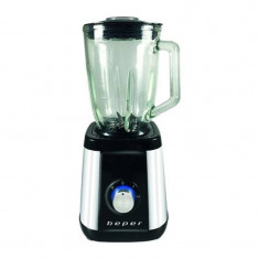 Blender Beper, 600 W, 1.5 l, 2 viteze, LED, functie Pulse, Negru foto