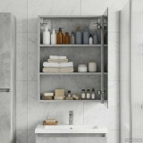 vidaXL Dulap cu oglindă pentru baie Gri din beton 50 x 14,5 x 70 cm 889042