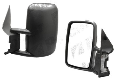 Oglinda exterioara VW LT2 05.1996-12.2005 Partea Stanga Crom Asferica Manuala Fara Incalzire 2D1857501A 513495110H, carcasa neagra foto