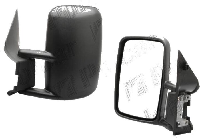 Oglinda exterioara VW LT2 05.1996-12.2005 Partea Stanga Crom Asferica Manuala Fara Incalzire 2D1857501A 513495110H, carcasa neagra
