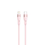 Cablu de date Tellur TLL155551, USB Type C, compatibil iPhone, 1m, Roz