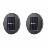 Cumpara ieftin Set 2x lampi solare exterior, 4 LED, 125 mm x 100mm, senzor de lumina, BZRSH