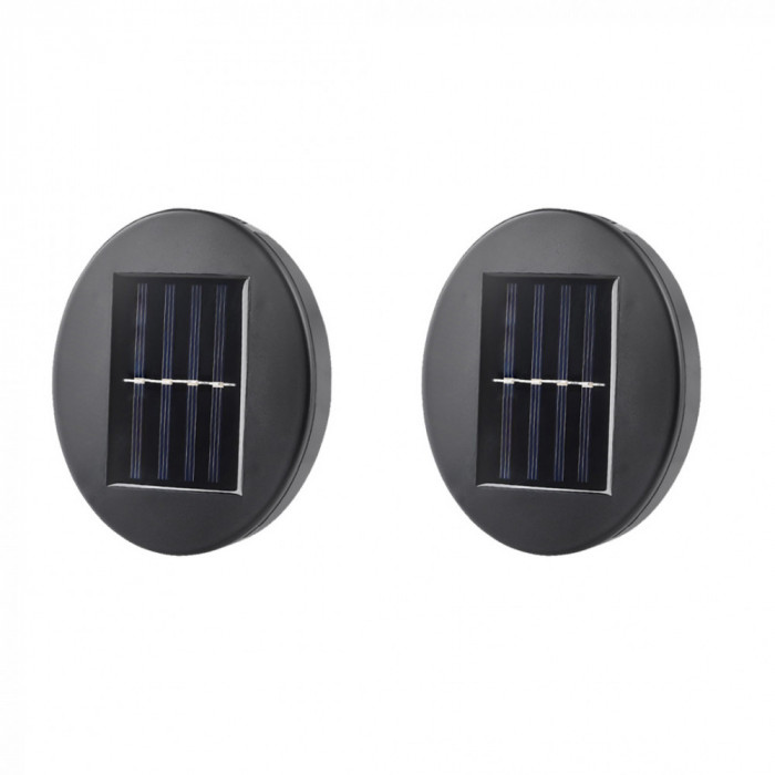 Set 2x lampi solare exterior, 4 LED, 125 mm x 100mm, senzor de lumina, BZRSH