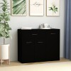 Gossi dulap, negru, 88 x 30 x 70 cm, lemn prelucrat