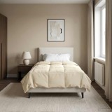 vidaXL Duvet de iarnă Patos Crem 135 x 220 cm Microfibră 42026150