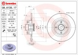 BREMBO 08.A135.17 PRIME LINE - With Bearing Kit Disc frana
