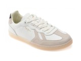 Cumpara ieftin Pantofi sport PEPE JEANS albi, BALL CLUB, din piele naturala
