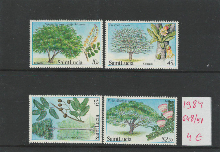 St Lucia 1984 Mi 648/51 - Flora, copaci