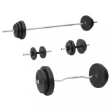 Set de halteră și gantere cu plăci de greutate, 90 kg