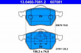 Set placute frana,frana disc AUDI TT Roadster (8N9) (1999 - 2006) ATE 13.0460-7081.2