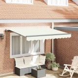 Cortina Retractabilă Manual Crem și Antracit 3 x 2 m