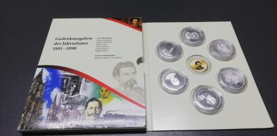 Folder medalii aniversare Germania placate argint foto