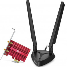 Adaptor wireless TP-Link, ARCHER TXE75E, AX5400, 2 x antene externe Dual-Band 5Ghz, 2.4 Ghz, PCI-E WI-FI 6E dimensiuni: 120.8 × 78.5 × 20.9 mm, Blueto