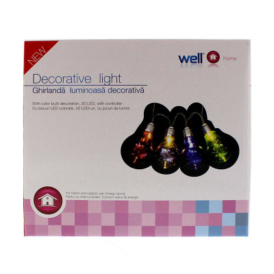 Ghirlanda luminoasa Well, 1.5 W, 20 LED-uri, Multicolor foto