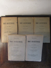 TRAITE DE DROIT CONSTITUTIONNEL-LEON DUGUIT 5 VOLUME foto