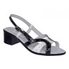 Sandale Dama Piele Naturala Lacuita MVS Sara, Alb Negru, Platforma 5cm, Fabricat in Romania, Marimi 35-41