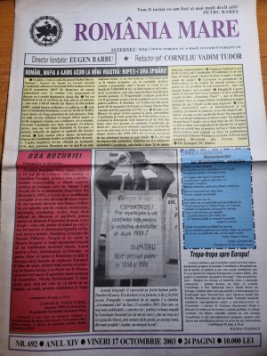 romania mare 17 octombrie 2003-corneliu vadim tudor foto