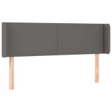 Cumpara ieftin Tablie de pat cu aripioare gri 147x16x78/88 cm piele ecologica