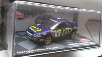 Macheta Subaru Impreza 555 WRC Rally Monte Carlo 1995 - Altaya Raliu 1/43 foto
