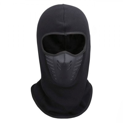 Mască Glugă Fleece, Full Face, Negru, One Size foto