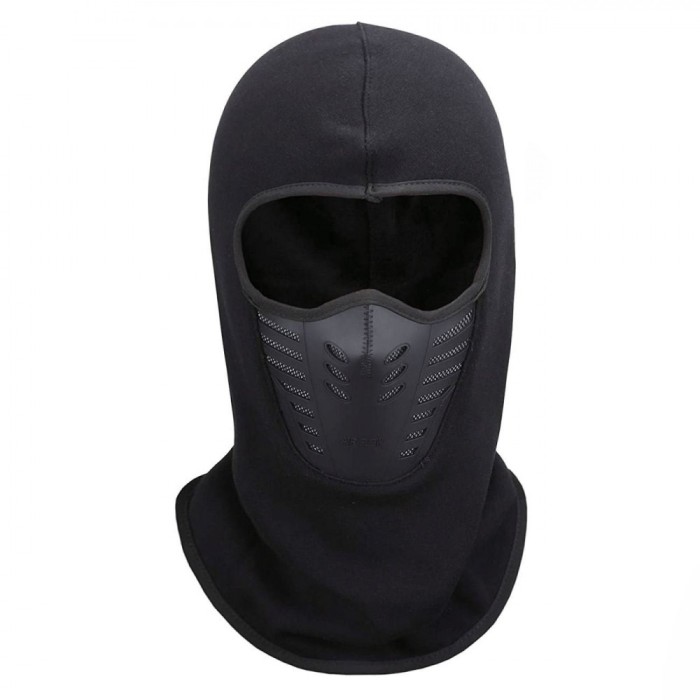 Mască Glugă Fleece, Full Face, Negru, One Size