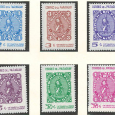 Paraguay 1970 Mi 2027/34 MNH - 100 de ani de timbre