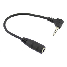 Cablu adaptor jack tata 2,5mm 4 contacte - jack 3,5mm mama, lungime 15cm - 128002 foto
