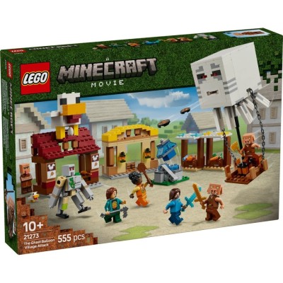 LEGO MINECRAFT ATACUL BALOANELOR GHAST ASUPRA SATULUI 21273 foto