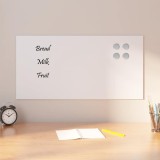 vidaXL Tablă magnetică de perete, negru, 80x40 cm, sticlă securizată